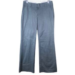 Banana Republic Womens Pants Black Martin Fit Wide Leg Mid Rise Stretch 6